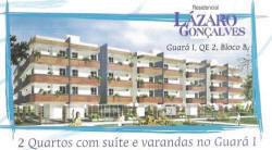 Localizado na QE 02,  Bloco "B" - Guar I - Braslia(DF), o Residencial Lzaro Gonalves  um prdio residencial com 2 quartos, sendo 1 sute, varanda, rea de servio, fino acabamento interno, fachada com detalhes em cermica e pintura, esquadrias em alumnio, central de gs canalizado, iluminao de Halls e escadas por sensores, salo de festas com copa e 2 banheiros, circuito fechado de TV, paisagismo e ajardinamento externo, pilotis, Halls com detalhes em granito. 